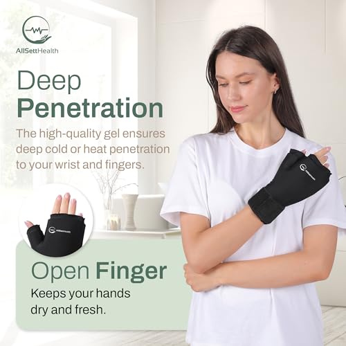 Wrist Ice Pack Wrap - Hot and Cold Gel Thumb & Hand Ice Pack Glove for Arthritis Relief | Microwavable & Freezer Safe, Dual Therapy for Carpal Tunnel, Tendonitis, Swelling, Targeted Relief for Hand - style: Arthritis Glove