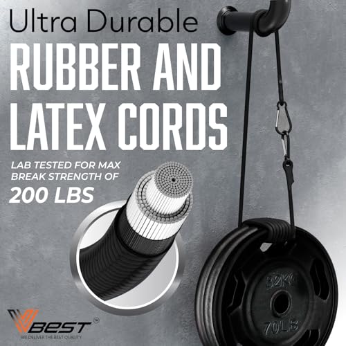 Bungee Cords with Carabiner Hooks - 6Pcs Heavy Duty Outdoor Bungees | Black Rubber Bungy Chords Set Includes 2x48", 2x60", 2x72" - Long Bungie Straps - UV & Weather Resistant 200lb Strength - size: 2x48”, 2x60”, 2x72” ( 6 Piece Set)