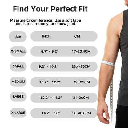 Copper Elbow Compression Sleeve, Tennis Elbow Brace for Men and Women, 4-Way Stretch, Pain Relief, Recovery, Arthritis, Tendonitis, Bursitis (Black-Copper, Medium) - size: Medium