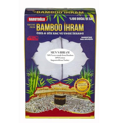 Modefa Islamic Men's Ihram for Umrah Men - Hajj Umrah Essentials - Ehram Ahram for Hajj 2 Piece Set - Seamless Viscose Made from Bamboo + Cotton Ihram Towel Set 110 x 220cm (Combo: 5 Piece) - color: Combo: 5 Piece