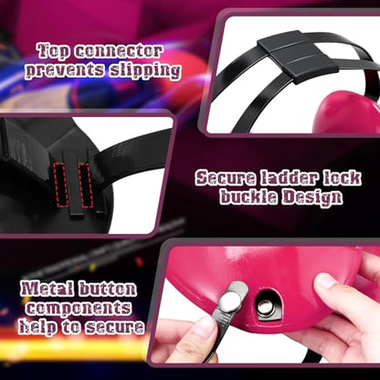 Halloscume Kids Wrestling Headgear with Adjustable Ear Guard Straps MMA Jiu Jitsu Grappling Protective Headgear for Youth Adults Men Women Comfortable Training & Tournament - color: Pink/Black