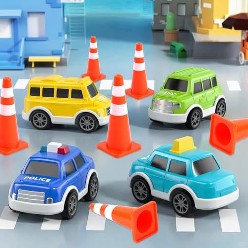 30 Pcs Mini Traffic Cones, 1.8 inch Plastic Small Cones for Micro Road Signs Training Party Sports Early Educational