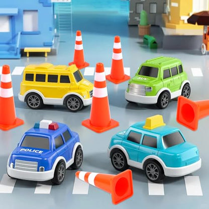 30 Pcs Mini Traffic Cones, 1.8 inch Plastic Small Cones for Micro Road Signs Training Party Sports Early Educational