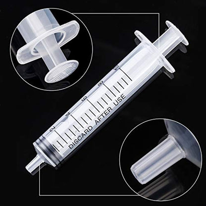 Frienda 20 Packs 10 ml Plastic Syringe with Measurement, No Needle Suitable for Scientific Labs, Measuring, Watering, Refilling | Large Plastic Measuring Tools for Food, Horse Care, Lab Dispensing, Graduated Markings, Reusable Multipurpose Applicators - s