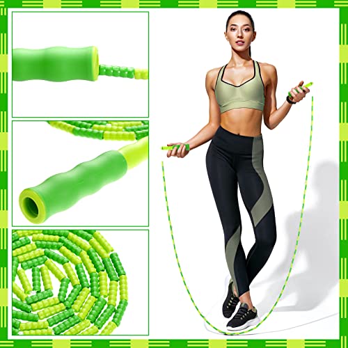Yunsailing 20 Pack Jump Ropes for Adults Kids, 9.2 ft Adjustable Length Free Segmented Skipping Rope Bulk for Field Day Game, Soft Beaded Jumping Ropes for Women Men Exercise Weight Loss