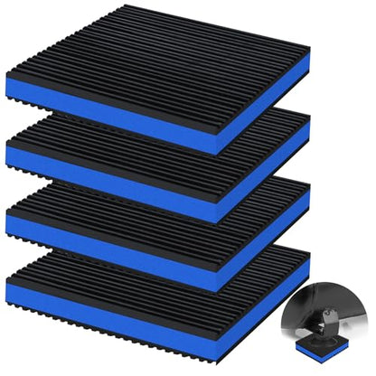 4 Pack Anti Vibration Pads for Washing Machine 6"x6"x7/8", Sound Isolation Vibrating Pad Ribbed Rubber Damping Mat EVA Center for Air Compressors, Conditioner, Treadmill, HVAC Washer Dryer - size: 6" - 4 Pack