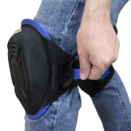QEP F3 Stabilizer Knee Pads with Memory Foam, Gel Cushion, Neoprene Fabric Liner and Pen Storage, Black (79642)