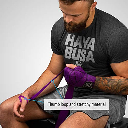 Hayabusa Boxing Hand Wraps Perfect Stretch 4.0 for Men & Women - color: Purple Lotus