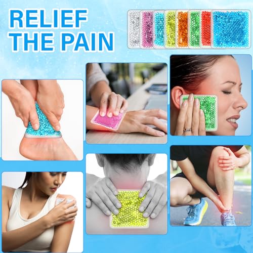TrelaCo 72 Pack Gel Ice Packs Bulk - 4" Mini Reusable Soft Hot & Cold Gel Boo Boo Ice Pack for Breastfed Injury, Pain Relief, Headache, Tired Eyes