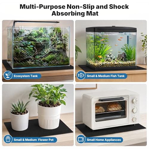 Aquarium Leveling Mat 19.7" X 35.5" X 0.2" EVA Aquarium Foam Leveling Mat, Non-Slip Shockproof Fish Tank Mat for Under Tank for Glass Fish/Turtle Tank Protection - size: 19.7inx35.5in