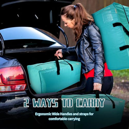 6-Pack Moving Bags,Heavy Duty Large Storage Bags with Zippers & Backpack Straps,Space Saver Bags are Packing Supplies for Moving & Travel,Alternative to Moving Boxes(BLUE) - color: BLUE