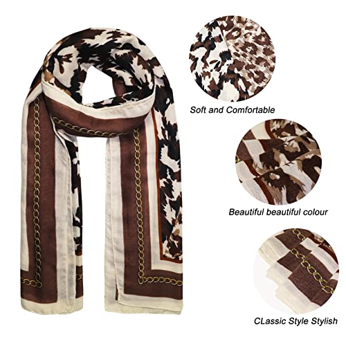 FINIZO Women's Fashion Scarves, Lightweight Cotton Blend Neck Scarves - color: 39