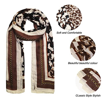 FINIZO Women's Fashion Scarves, Lightweight Cotton Blend Neck Scarves - color: 39