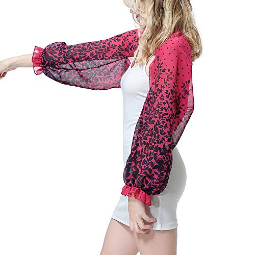 Sunscreen Long sleeves shawl UV Protection Sleeves Shawl Arm Sleeves for Women Golfing Riding Outdoor Activities - color: B-rosy