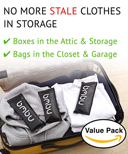 bmbu Charcoal Shoe Deodorizers - Activated Natural Bamboo Air Purifying Bag Insert for Sneakers Oder Eliminator Mini Bags -Absorber/Freshener for Gym Bag,Drawer,Closet,Car,Home, Cat Litter
