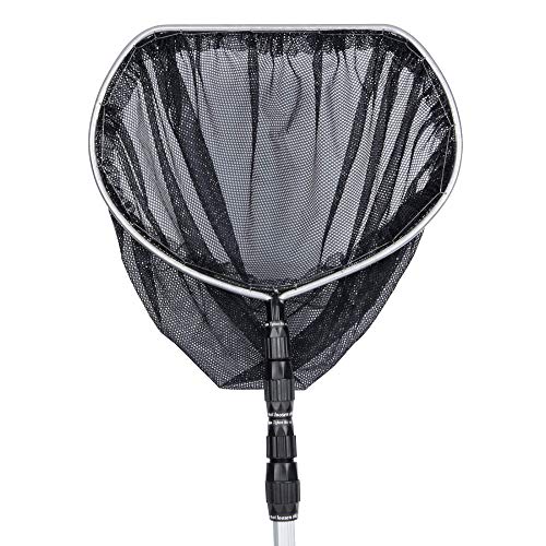 TetraPond Telescoping Pond Net, 14" Ring | Extends To 5', Flattened Top Edge, 16" Deep Net, Safe Fish Retrieval - size: 1 ct