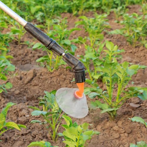 Electric Sprayer Nozzles 2-Pack with Transparent Drift Guard and Windproof Shield for Agricultural Spraying Garden Hose and Backpack Sprayers Fan Shaped Misting Nozzle for Even Spray