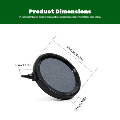 10cm Fish Tank Circular Gas Stone Plate Oxygen Diffusion Aerator Compatible with 4mm Hose Fish Tank Water Bucket Pond Universal (excluding Air Pump) - size: 10cm-1pcs