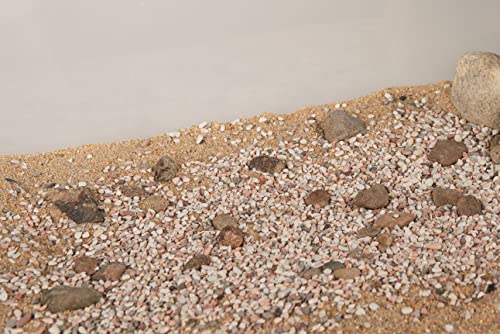 Betanu Aquarium Sand Light Natural Gravel 2-3mm 2L Aquascaping | Bright substrate for aquascaping and planted nano - size: S,2Lx1pk