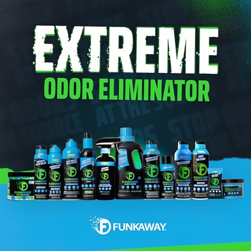 FunkAway Odor Eliminator Spray for Shoes, Clothes and Gear, 3.4 oz., 12 Pack, Non-Aerosol; Mini Size for Travel, Ideal for Gym Bag, Purse, Locker or Suitcase - size: 3.4 Ounce (Pack of 12), style: Travel Size