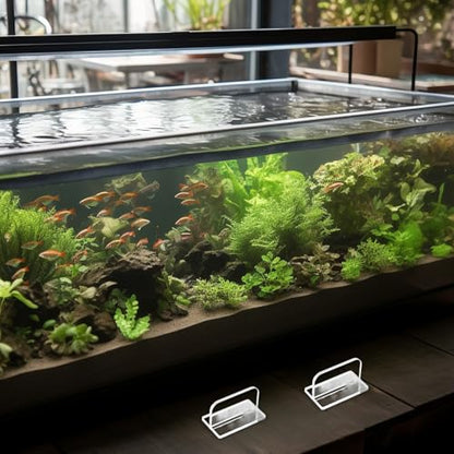 VANZACK 4pcs Acrylic Fish Tank Lid Handles Easy to Install Aquarium Cover Holders Water Changes and Maintenance Compatible Tanks