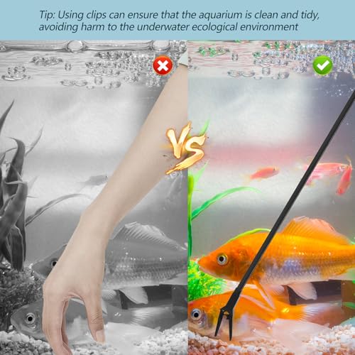 Gisafai 2 Pcs Plastic Aquarium Tongs Long Aquarium Tweezers Multi Purpose Trimming Feeding Aquariums Tools for Fresh Water Saltwater Fish Tanks Coral Plant (27 Inch) - size: 27 Inch