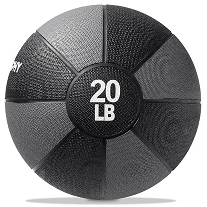 Philosophy Gym Medicine Ball - Weighted Fitness Non-Slip Ball - style: 20 LB