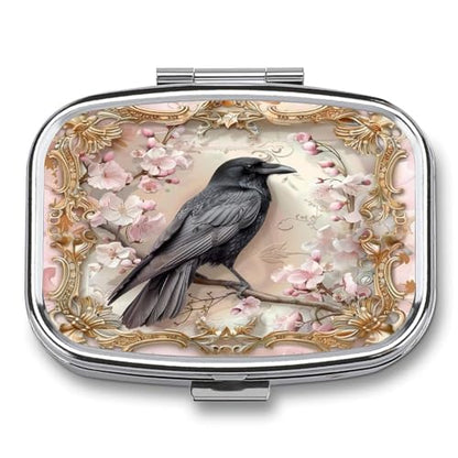 Metal 2 Compartment Pill Organizer Travel Friendly Portable Compact Pill Box Cute Pill Case to Hold Vitamins,Fish Oil,Supplements,Meds,Tablet for Purse,Pocket. (The Bird) - color: The Bird