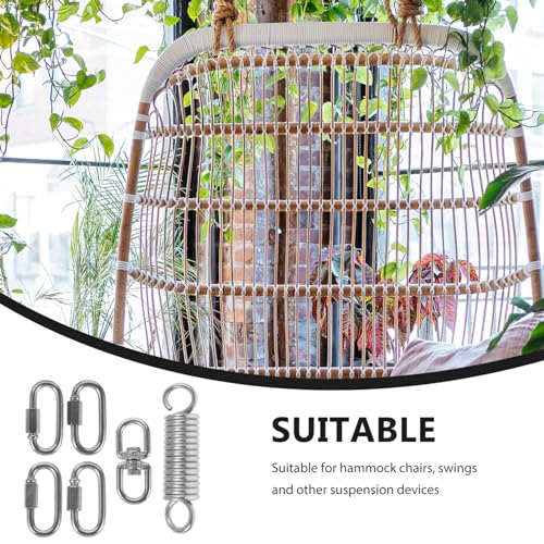 Abaodam 1set Heavy Duty Hammock Chair Hanging Kit Spring Set Suspension Tool for Porch Swing Chair and Versatile Outdoor Use