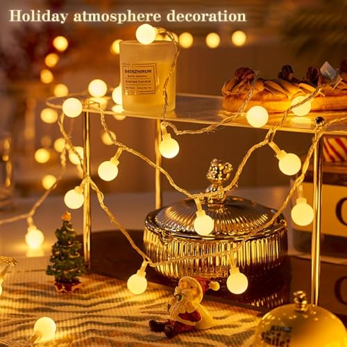 Globe String Lights USB LED Fairy Lights Selectable Warm White for Party Wedding Bedroom, Warmcolors - color: Warmcolors