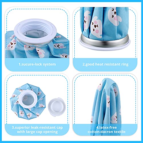 Honoson 4 Pack Reusable Ice Pack for Injuries, Ice Bags Hot Water Bag for Hot & Cold Pain Relief No-Leak Elastic Breathable for Muscle, Joint Pain Swelling, Sports & Home Use(Cute Fruit Style) - style: Cute Fruit Style