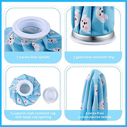 Honoson 4 Pack Reusable Ice Pack for Injuries, Ice Bags Hot Water Bag for Hot & Cold Pain Relief No-Leak Elastic Breathable for Muscle, Joint Pain Swelling, Sports & Home Use(Cute Fruit Style) - style: Cute Fruit Style