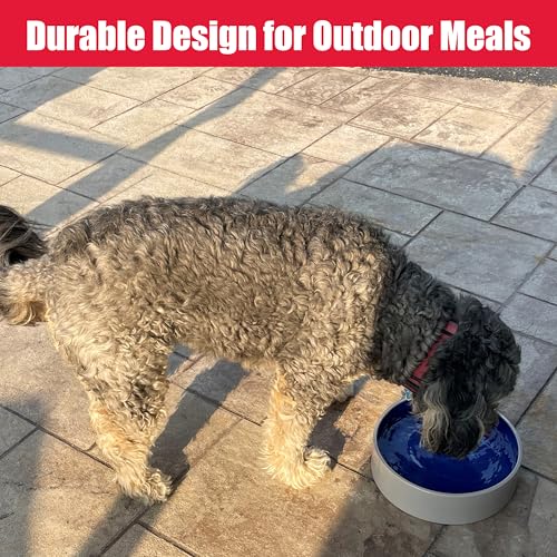 SPOT Standard Crock Dish - Heavy Duty, Non-Slip, Round Ceramic Food/Water Bowl for Pets, Ideal for Medium to Large Dogs or Multiple Animals, Dishwasher Safe - 9.5 in, 8 Cups, (64 Oz) - size: 9.5"