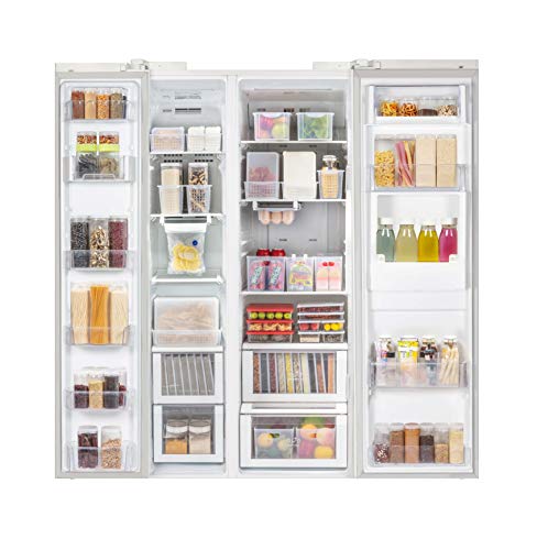 Silicook Flat Plastic Box for Kitchen for Kitchen&Refrigerator Organization, Transparent Food Storage Container for Kitchen, Fridge, Freezer (5 x 600ml) - size: 1900ml