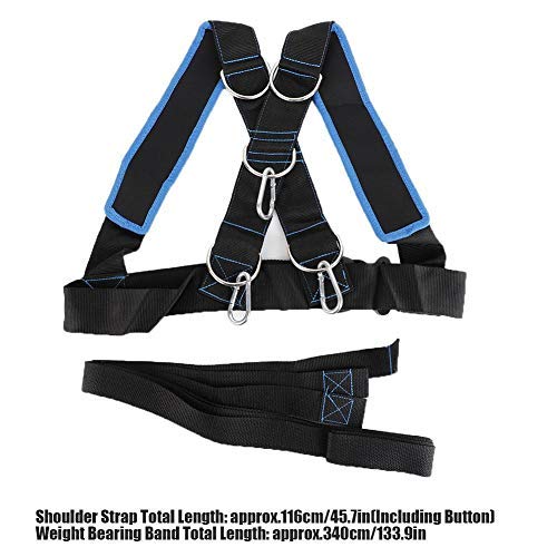 Sled Harness Tire Pulling Harness, Sled Shoulder Harness Adjustable Fitness Workout Speed Training Trainer Belt with Pull Strap for Pulling Speed Training,