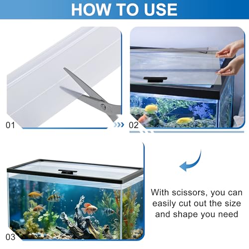 35.84×17.01×0.16 in Clear Tempered Glass Canopy | Aquarium Lid Glass Canopy Aquarium Fish Tank Hoods, Fits Aqueon 30/40gal Breeder(1pcs-35.84 x 17.01 x 0.16in) - size: 1pcs-35.84 x 17.01 x 0.16in