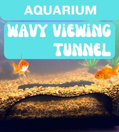 Chatelet REEFSHAPE - Abstract Aquarium Viewing Tunnel | Wavy Design Fish and Shrimp Hideout | Under-Substrate Tunnel | Made in USA (Black) - color: Black