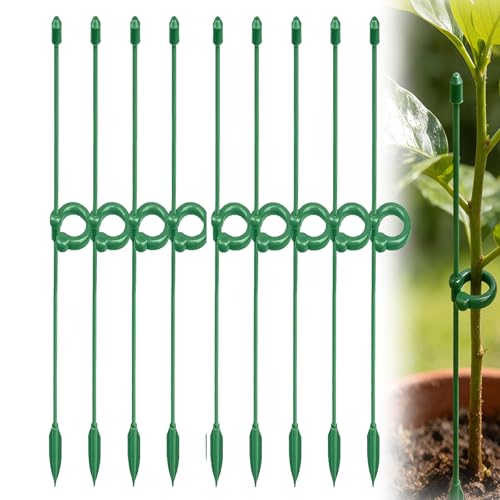 5 Pack Stackable Monstera Plant Support, Garden Plant Stakes for Indoor and Outdoor Plants, Climbing Plant Support Structures Plant Holder Stick Moss Pole for Support Tall Potted Plants (10 Pack) - color: 10 Pack