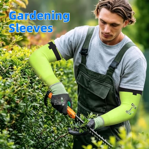 Schwer 18in AIR-SKIN A6 Cut Resistant Arm Sleeves for Gardening, S901 - color: Yellow, size: 18 In-1 Pair
