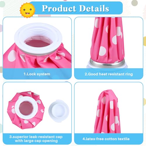 Honoson 4 Pack Reusable Ice Pack for Injuries, Ice Bags Hot Water Bag for Hot & Cold Pain Relief No-Leak Elastic Breathable for Muscle, Joint Pain Swelling, Sports & Home Use(Stylish Style) - style: Stylish