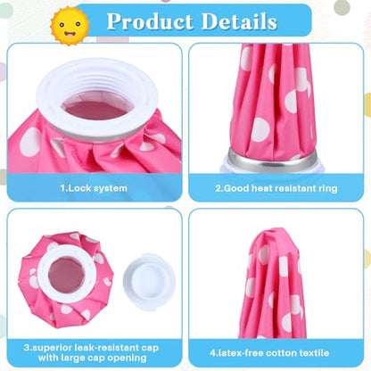 Honoson 4 Pack Reusable Ice Pack for Injuries, Ice Bags Hot Water Bag for Hot & Cold Pain Relief No-Leak Elastic Breathable for Muscle, Joint Pain Swelling, Sports & Home Use(Stylish Style) - style: Stylish