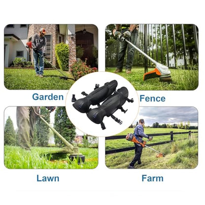 Adjustable Trimmer Gaiters Mowing Shin Guards Gardening Knee Pads Chainsaw Shin Guards Weed Eating Leg Protectors (Short) - style: Short