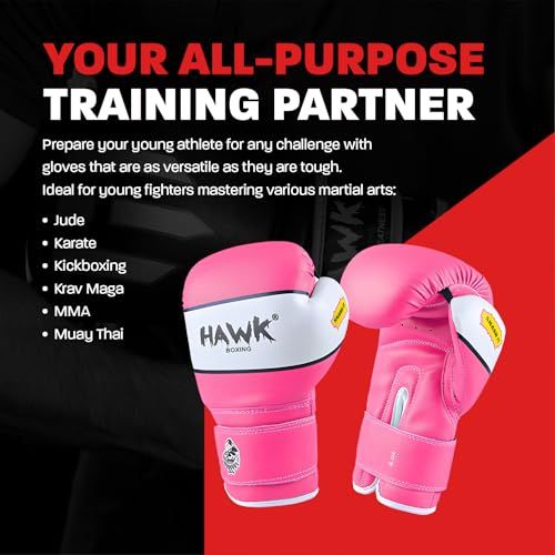 Kids Boxing Gloves for Kids Children Youth Punching Bag Kickboxing Muay Thai Mitts MMA Training Sparring Gloves - color: Pink, size: 6 oz