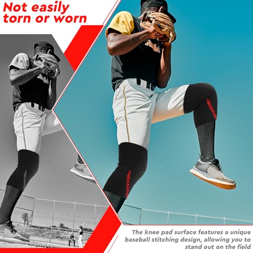4 Pcs Baseball Sliding Knee Pad for Man Softball Baseball Sliding Mat Built in Thick Foam for Leg Sports for Wrestling Volleyball