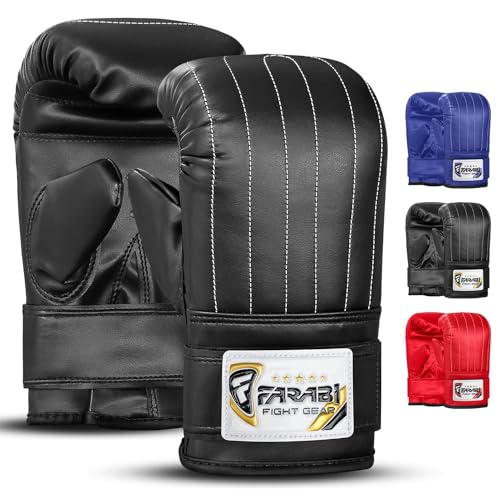 Farabi Sports Punching Bag Gloves - Heavy Bag Gloves for Men and Women Boxing Bag Gloves - Bag Mitts for Sparring, Boxing, MMA, Muay Thai, Kickboxing, Focus Pads and Punching Bag - size: Small