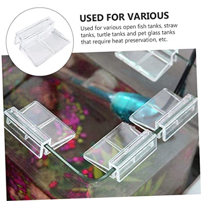 BESPORTBLE 30pcs Acrylic Fish Tank Cover Support Bracket Transparent Aquarium Holder for Open Tanks Turtles and Pets Easy Installation Heat Preservation Safe for
