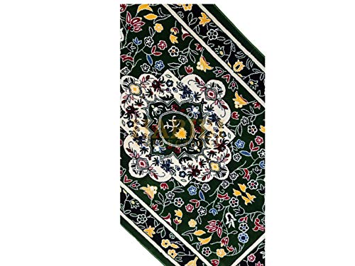 Thick Floral Rawda Beautiful Prayer/Wall Mat Janamaz Musallah Rug-1100-1300g