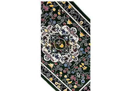 Thick Floral Rawda Beautiful Prayer/Wall Mat Janamaz Musallah Rug-1100-1300g