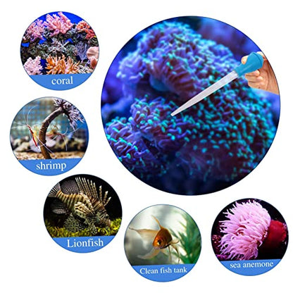 Toddmomy Fish Tank Cleaning Kit 3pcs Aquarium Tools Pipette Dropper Feeder Tweezers for Hardscape Coral and Gravel