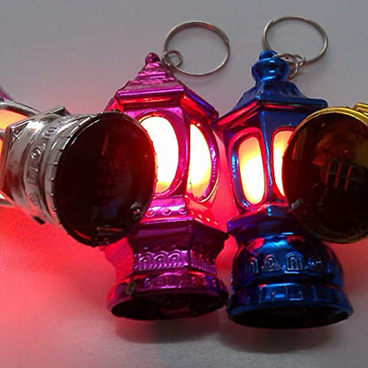 Uonlytech 20pcs Mini Keychain Flashlights LED Pocket Ramadan Lantern Keyring Light Lamp Islam Eid Gift for Bag Handbag Purse (Random Color)